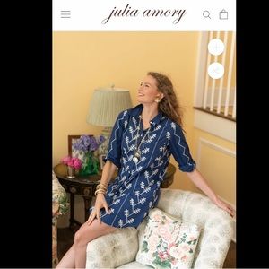 Julia Amory Navy Swizzle dress